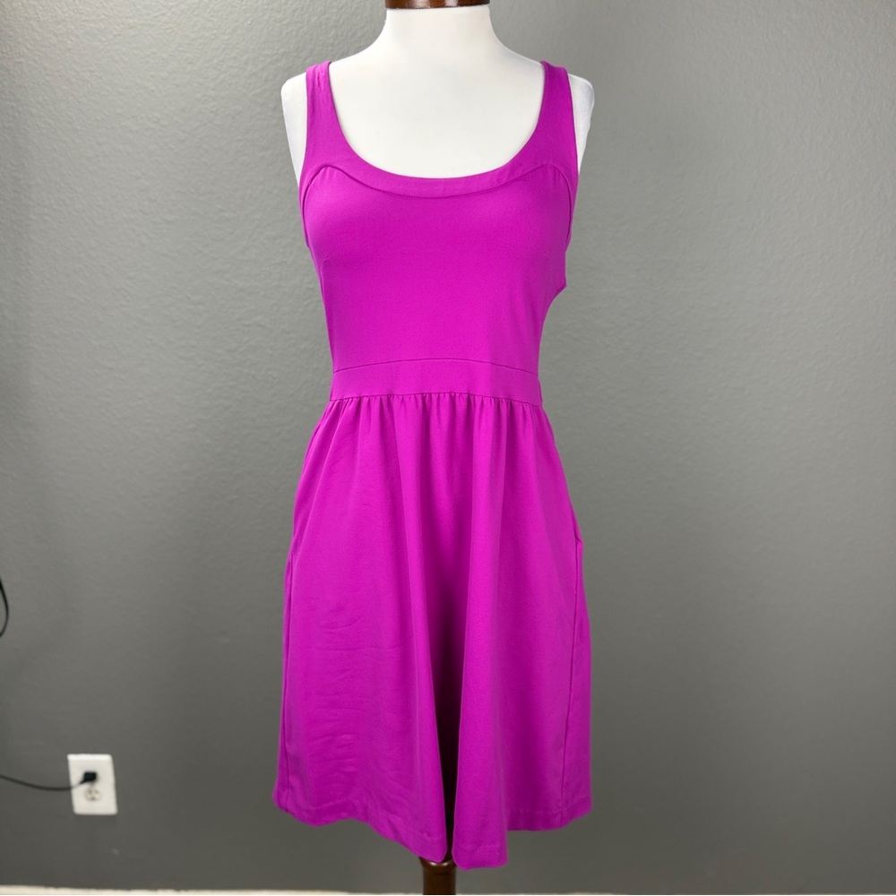 Cynthia Rowley Hot Fuchsia A Line Fit n Flare Sleeveless Dress Sz S Color